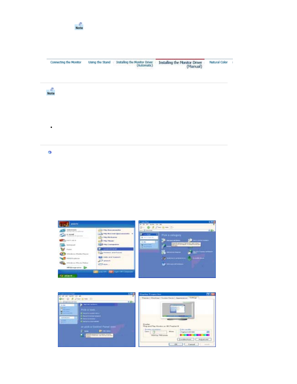 Installing the monitor driver (manual) | Samsung RL19PSUSQ User Manual | Page 23 / 102