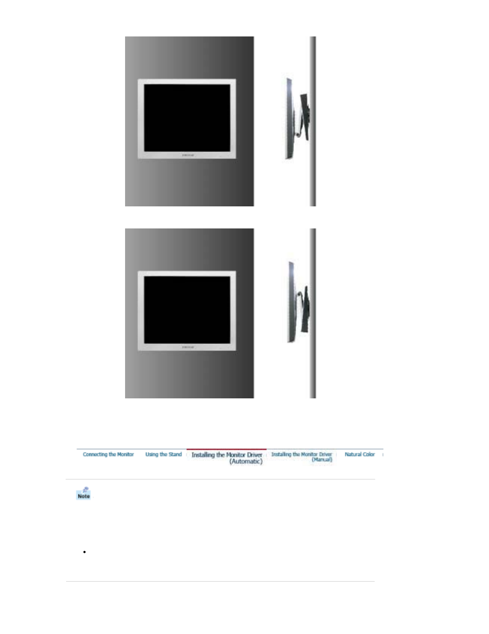 Installing the monitor driver (automatic) | Samsung RL19PSUSQ User Manual | Page 32 / 102
