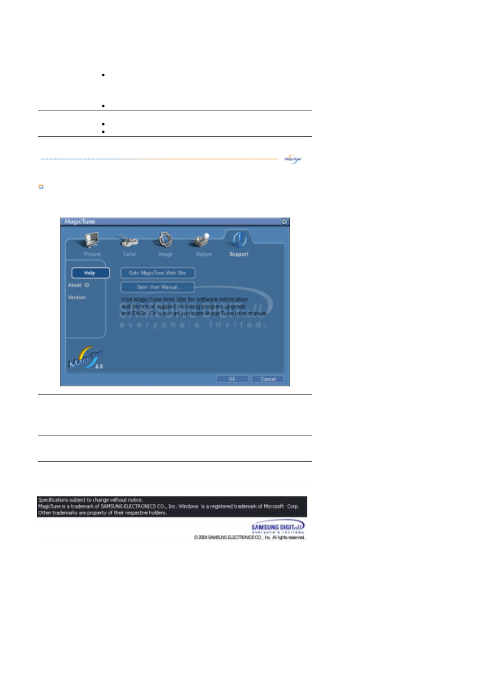 Support tab definition | Samsung RL19PSUSQ User Manual | Page 66 / 102