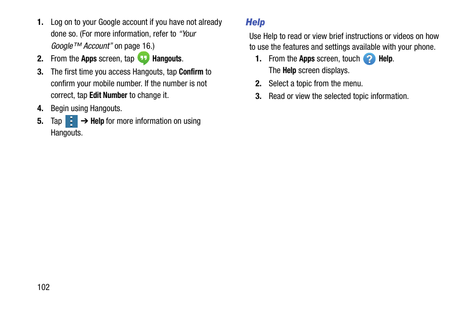 Help | Samsung SCH-R960ZKAUSC User Manual | Page 110 / 199