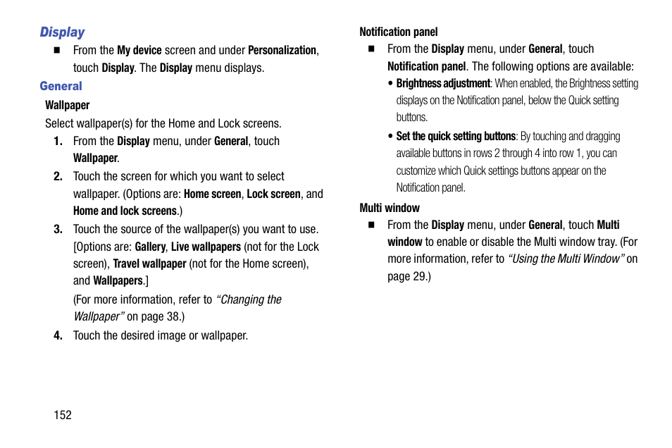 Display, General | Samsung SCH-R960ZKAUSC User Manual | Page 160 / 199