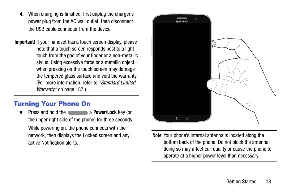 Turning your phone on | Samsung SCH-R960ZKAUSC User Manual | Page 21 / 199