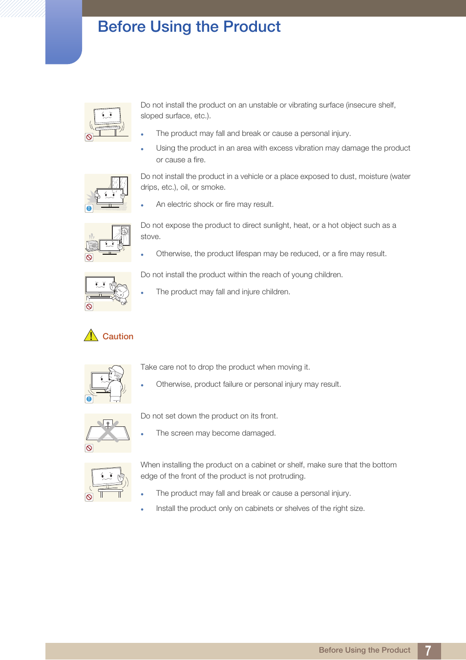 Before using the product | Samsung LC24A650XS-ZA User Manual | Page 7 / 112