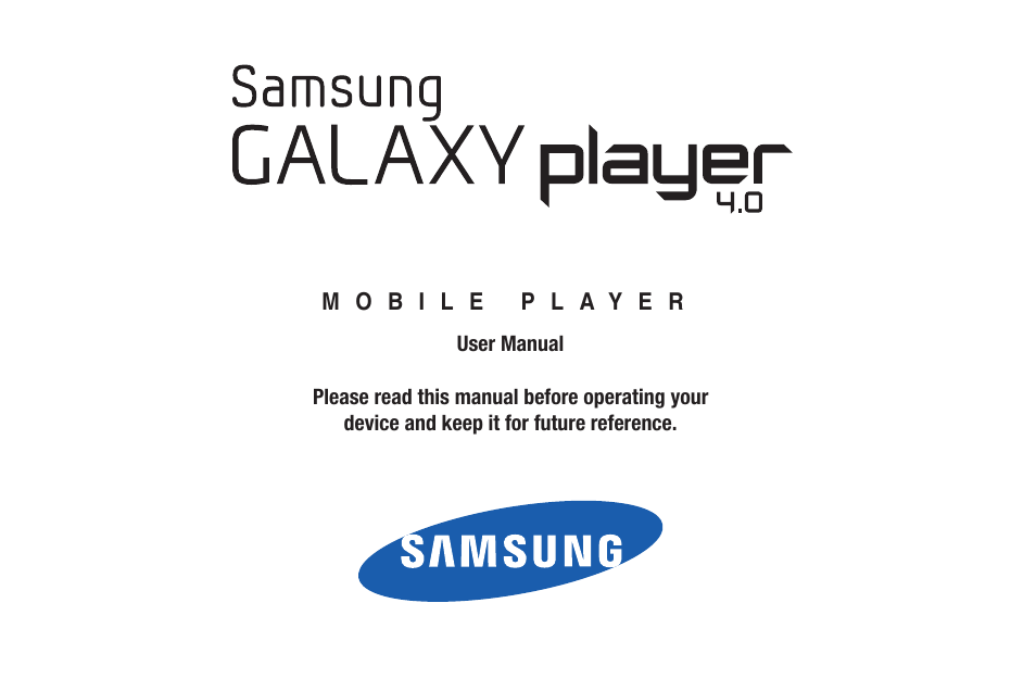 Samsung YP-G1CWY-XAA User Manual | 176 pages