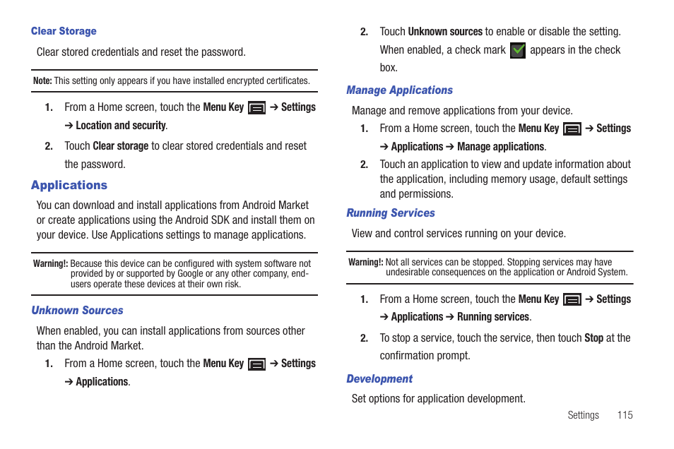 Applications | Samsung YP-G1CWY-XAA User Manual | Page 119 / 176