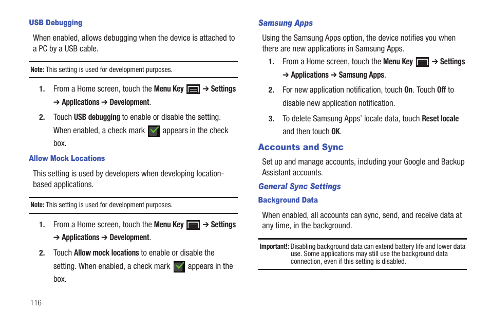 Accounts and sync | Samsung YP-G1CWY-XAA User Manual | Page 120 / 176