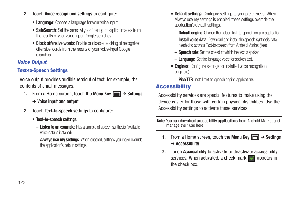 Accessibility | Samsung YP-G1CWY-XAA User Manual | Page 126 / 176