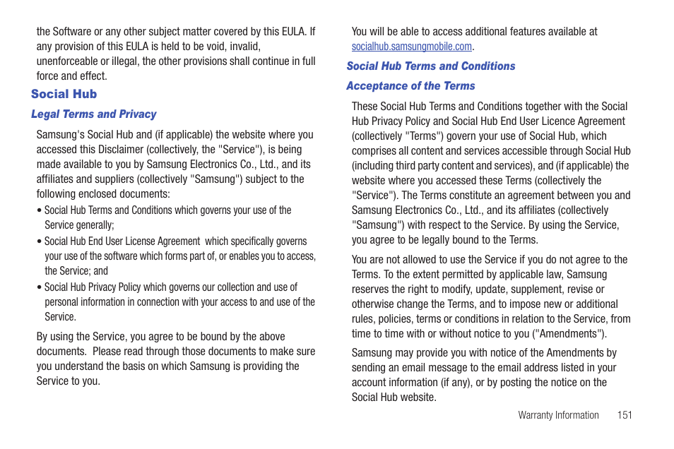 Social hub | Samsung YP-G1CWY-XAA User Manual | Page 155 / 176