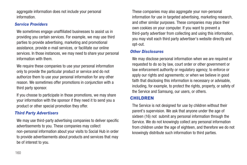 Children | Samsung YP-G1CWY-XAA User Manual | Page 164 / 176