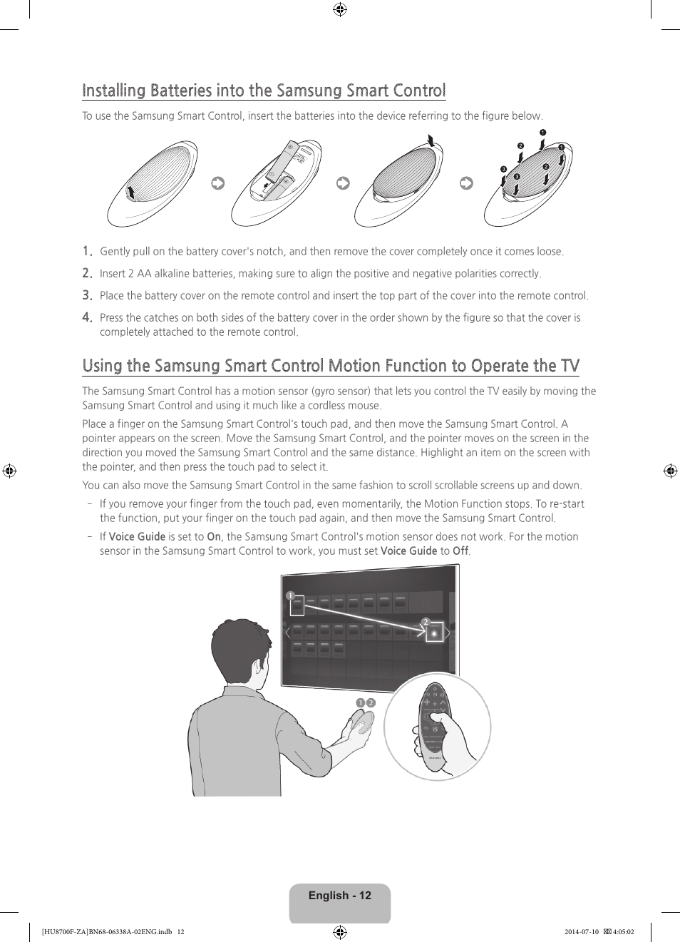 Samsung UN55HU8700FXZA User Manual | Page 12 / 39
