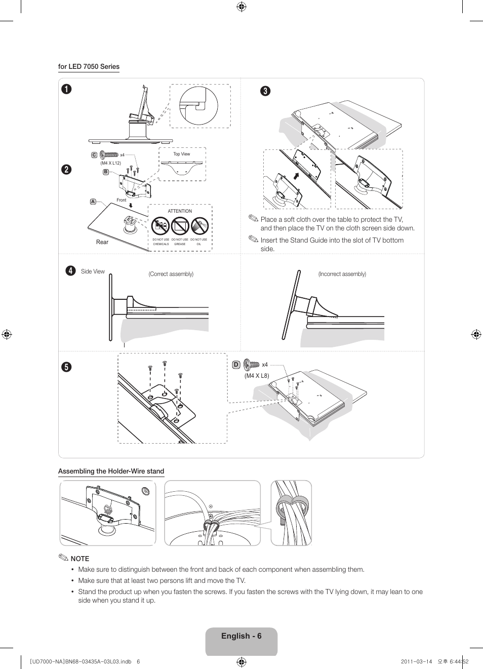 Samsung UN55D7000LFXZA User Manual | Page 6 / 76