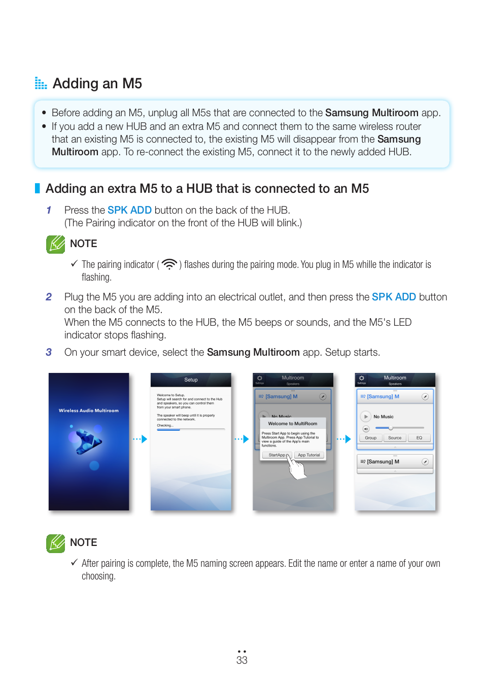 Adding an m5, A adding an m5 | Samsung WAM551-ZA User Manual | Page 33 / 79
