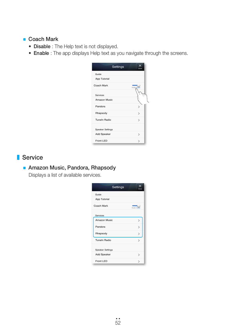 Service | Samsung WAM551-ZA User Manual | Page 52 / 79