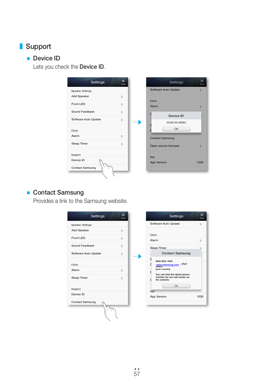 Support | Samsung WAM551-ZA User Manual | Page 57 / 79