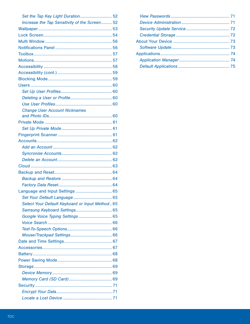 Samsung SM-T700NZWAXAR User Manual | Page 7 / 82