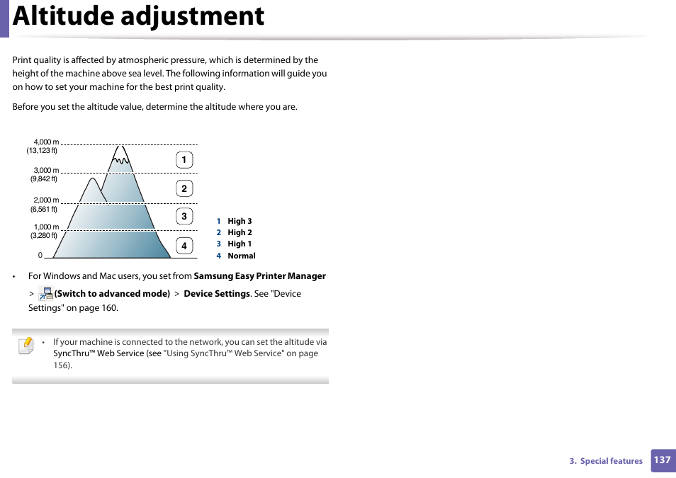 Altitude adjustment | Samsung CLP-365W-XAC User Manual | Page 137 / 224