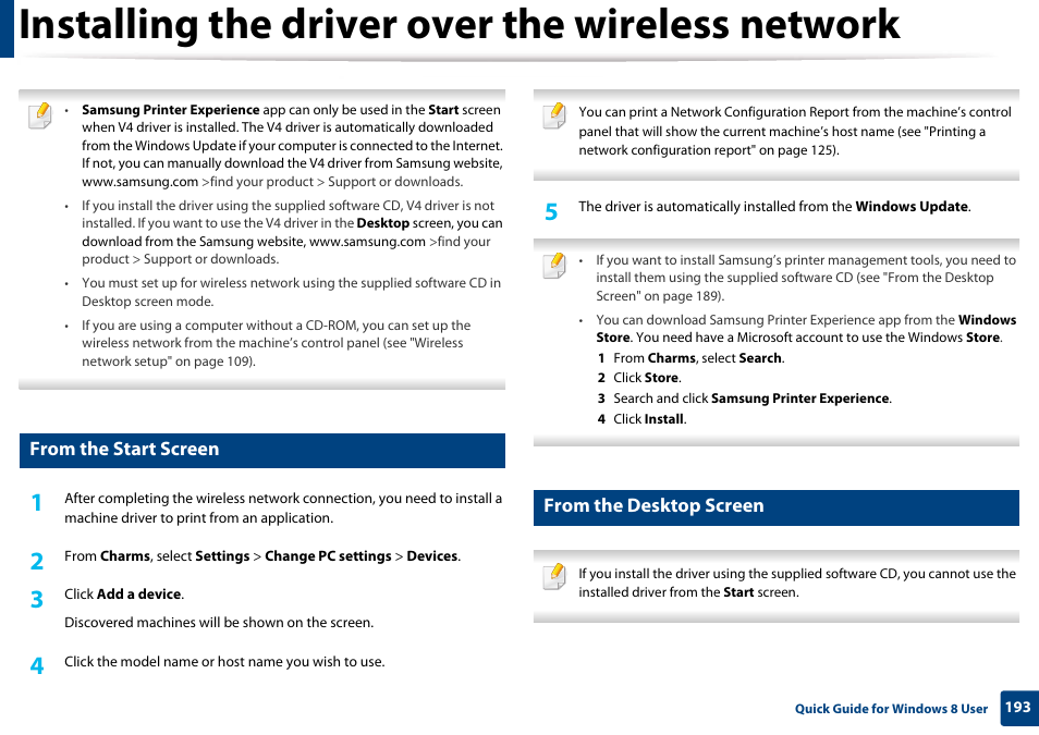 Installing the driver over the wireless network | Samsung CLP-365W-XAC User Manual | Page 193 / 224