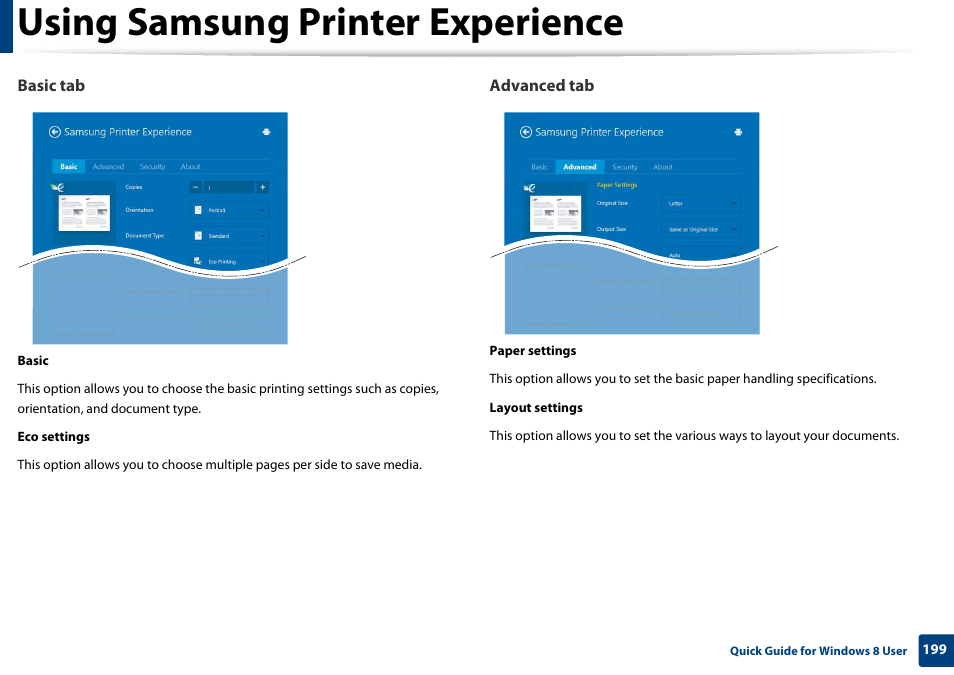 Using samsung printer experience | Samsung CLP-365W-XAC User Manual | Page 199 / 224