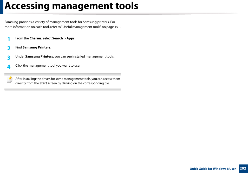 Accessing management tools | Samsung CLP-365W-XAC User Manual | Page 202 / 224
