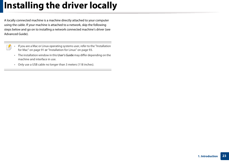 Installing the driver locally | Samsung CLP-365W-XAC User Manual | Page 23 / 224