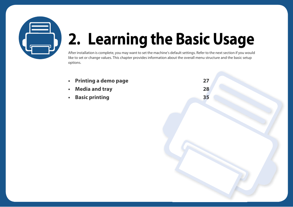 Learning the basic usage | Samsung CLP-365W-XAC User Manual | Page 26 / 224