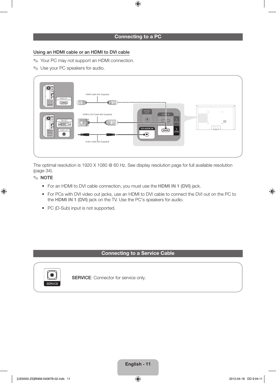 Samsung UN46ES6500GXZE User Manual | Page 11 / 69