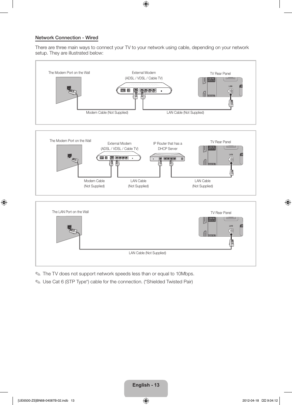 Samsung UN46ES6500GXZE User Manual | Page 13 / 69