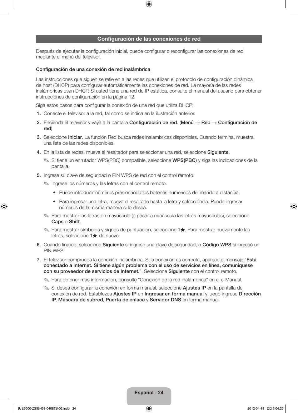 Samsung UN46ES6500GXZE User Manual | Page 58 / 69