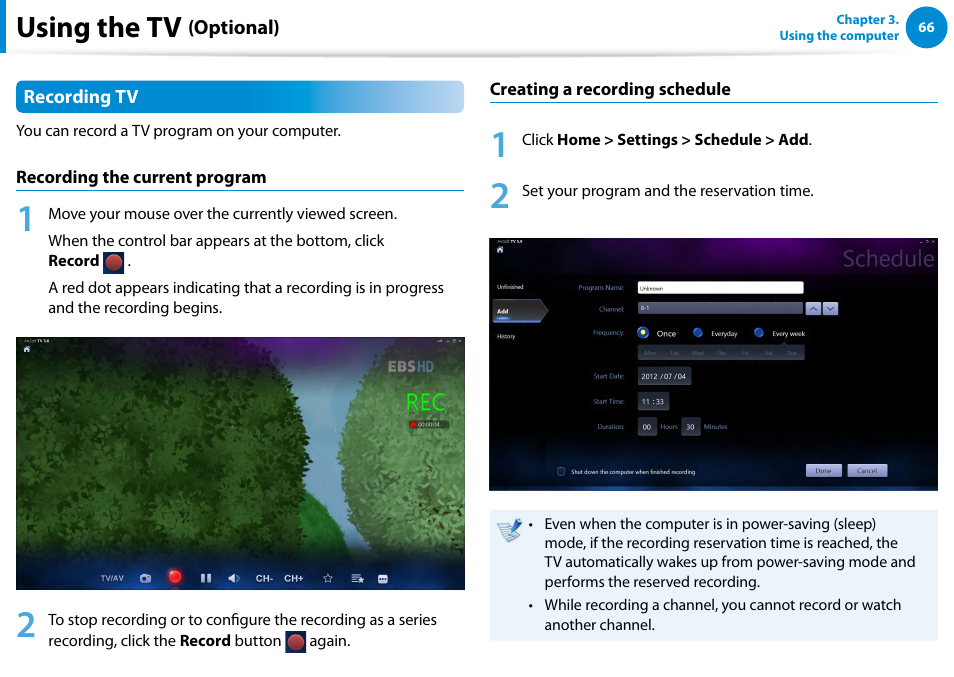 Using the tv | Samsung DP300A2A-A01US User Manual | Page 67 / 126