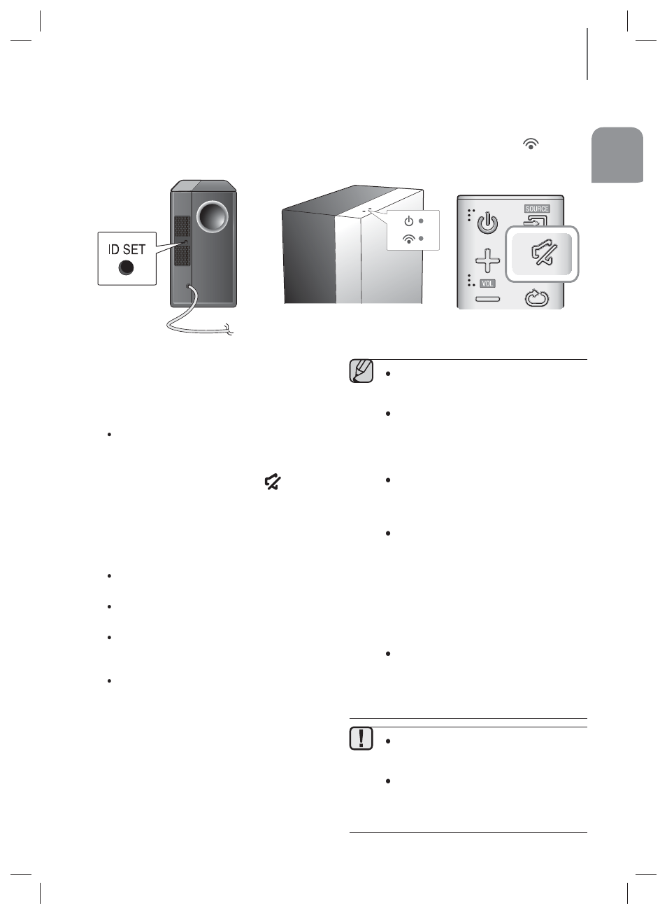 Connecting the wireless subwoofer | Samsung HW-H450-ZA User Manual | Page 13 / 26