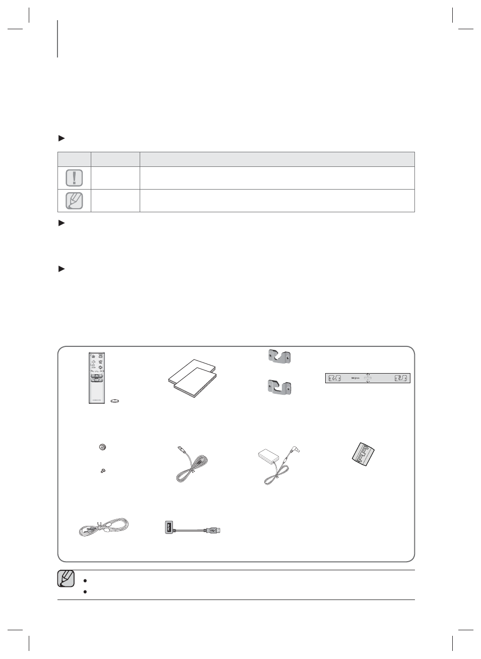 Getting started, Before reading the user’s manual, What’s included | Icons used in this manual, Safety instructions and troubleshooting, Copyright | Samsung HW-H450-ZA User Manual | Page 6 / 26
