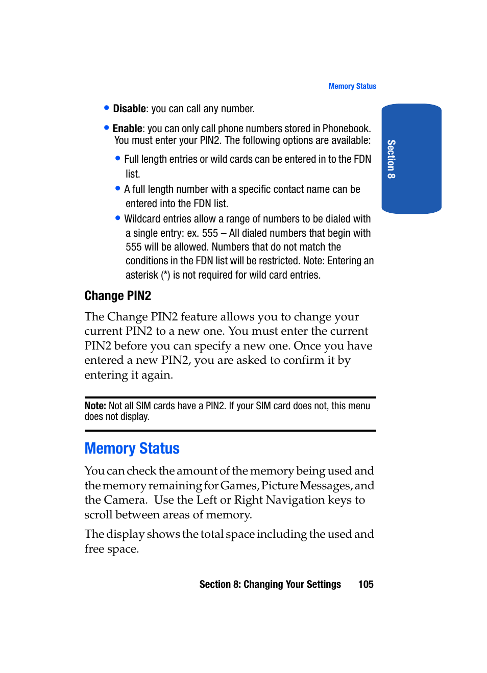 Memory status | Samsung SGH-T319NBBTMB User Manual | Page 109 / 182