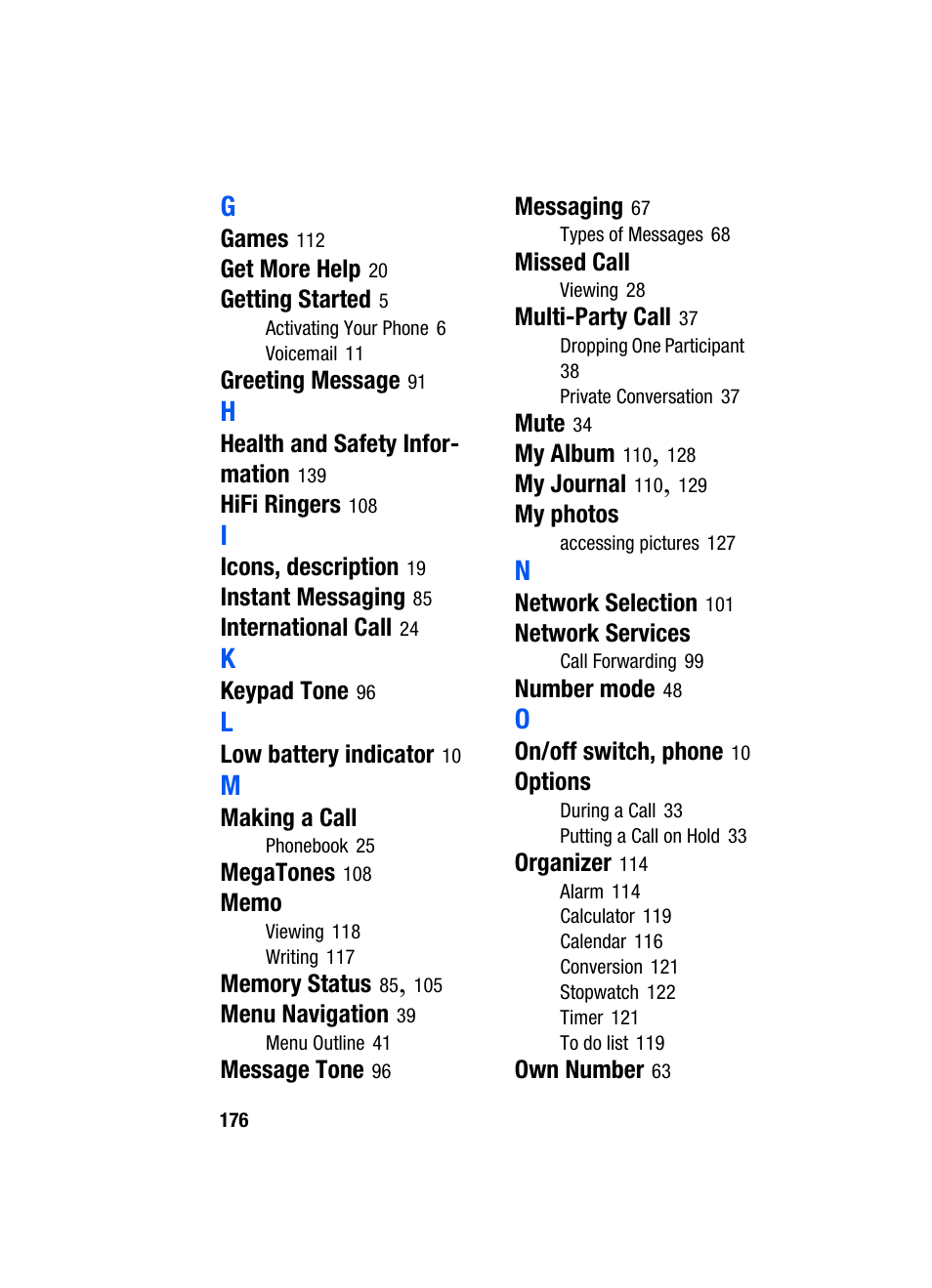 Samsung SGH-T319NBBTMB User Manual | Page 180 / 182