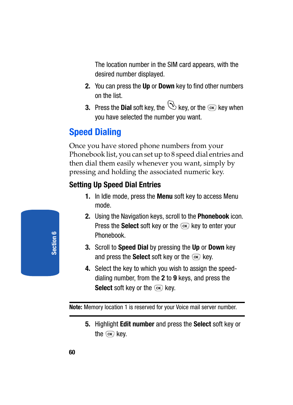 Speed dialing | Samsung SGH-T319NBBTMB User Manual | Page 64 / 182