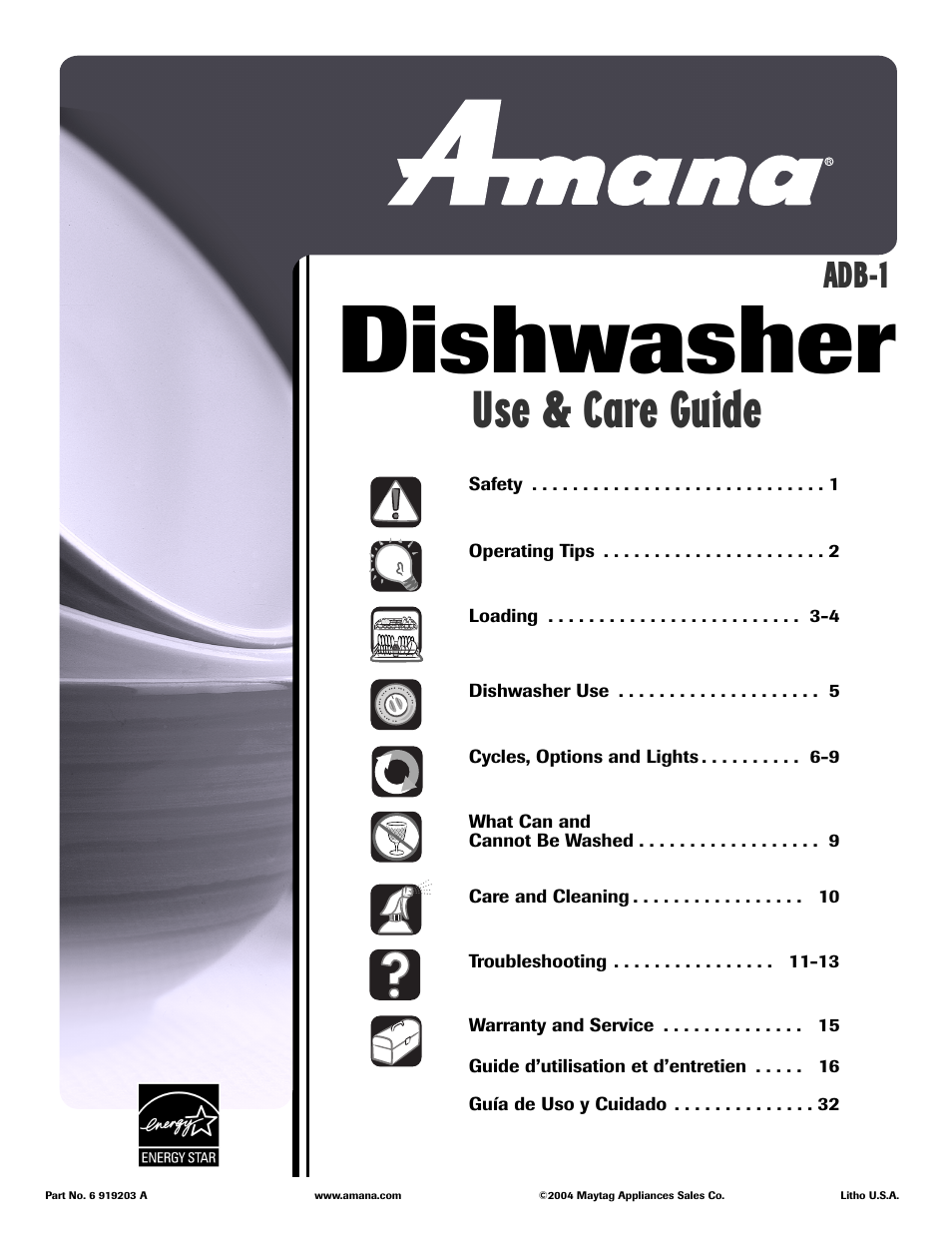 Amana ADB-1 User Manual | 48 pages