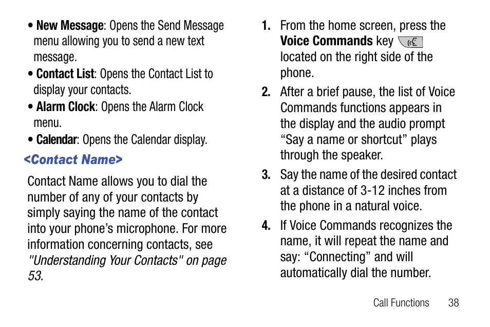 Contact name | Samsung SCH-U310ZNAVZW User Manual | Page 41 / 144