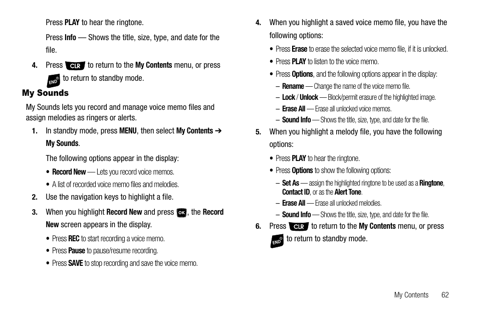My sounds | Samsung SCH-R300ZKAXAR User Manual | Page 65 / 116