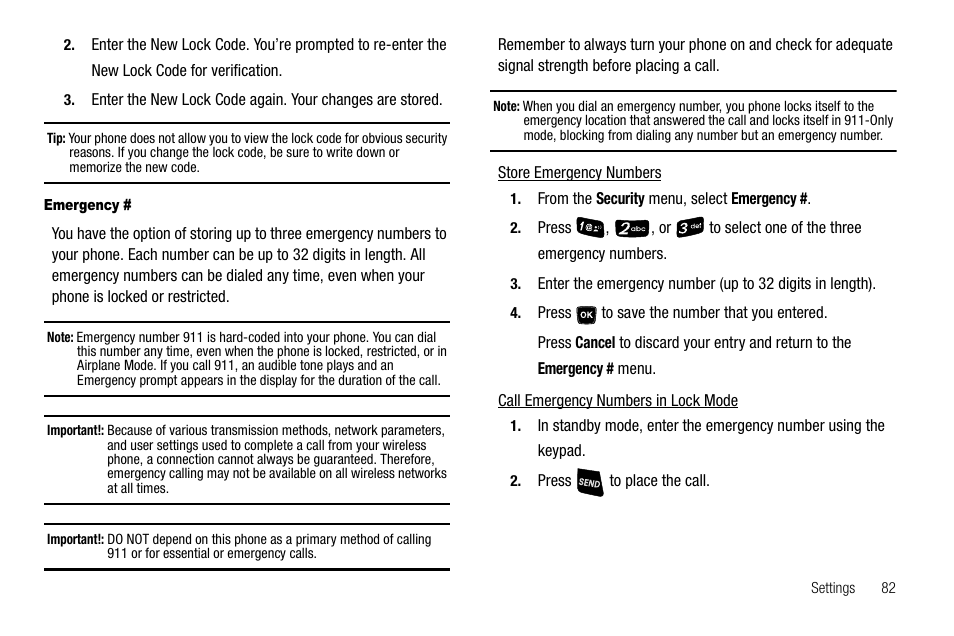 Emergency, Y numbers in your phone. (for more | Samsung SCH-R300ZKAXAR User Manual | Page 85 / 116