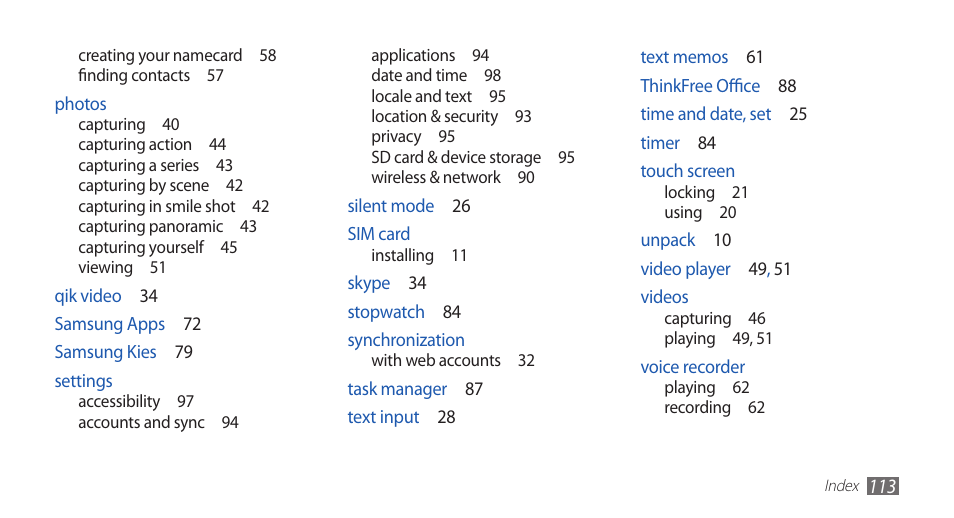 Samsung YP-G1CW-XAA User Manual | Page 114 / 115