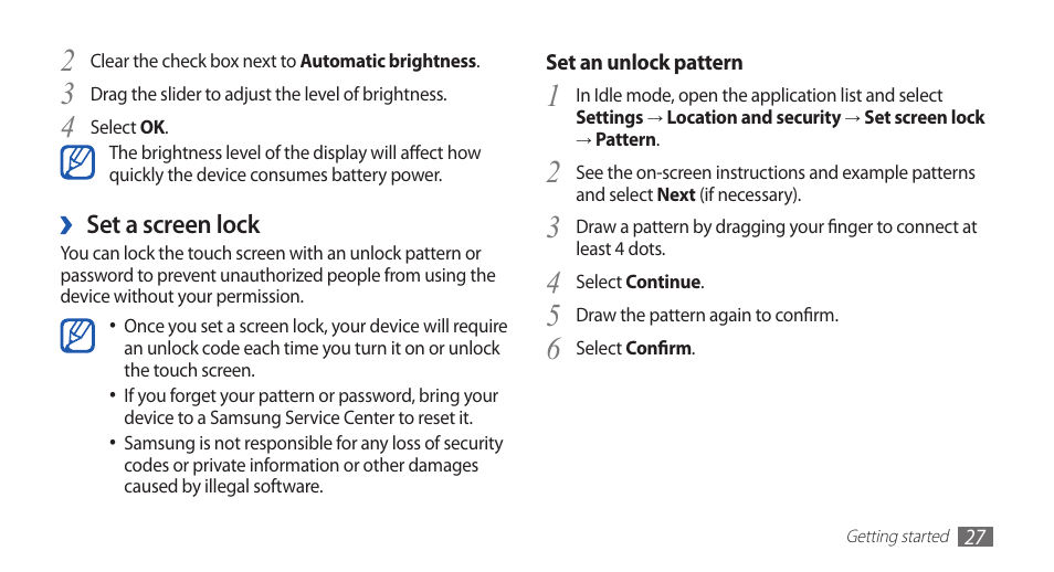 Samsung YP-G1CW-XAA User Manual | Page 28 / 115