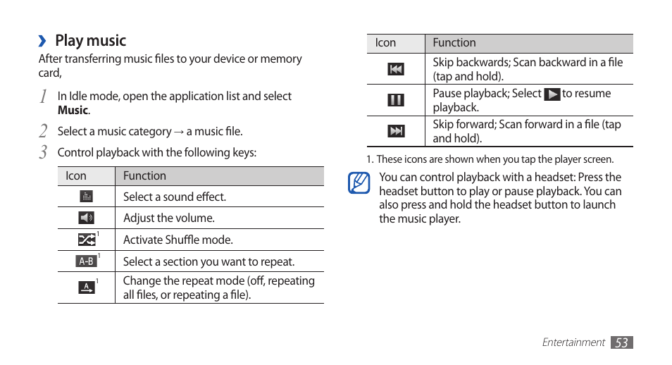 Play music | Samsung YP-G1CW-XAA User Manual | Page 54 / 115