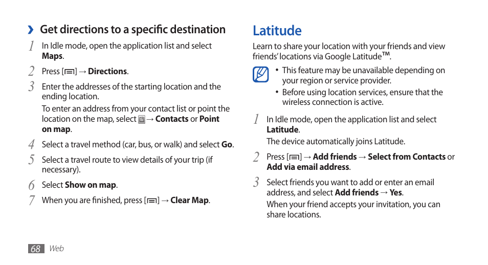 Latitude | Samsung YP-G1CW-XAA User Manual | Page 69 / 115