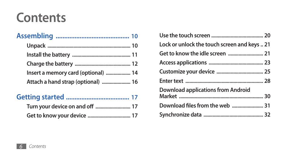 Samsung YP-G1CW-XAA User Manual | Page 7 / 115