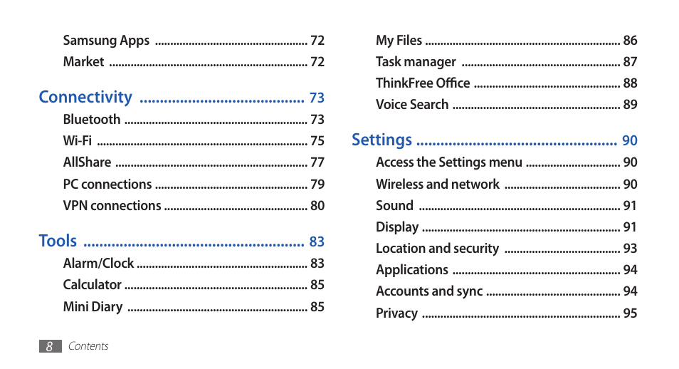 Samsung YP-G1CW-XAA User Manual | Page 9 / 115