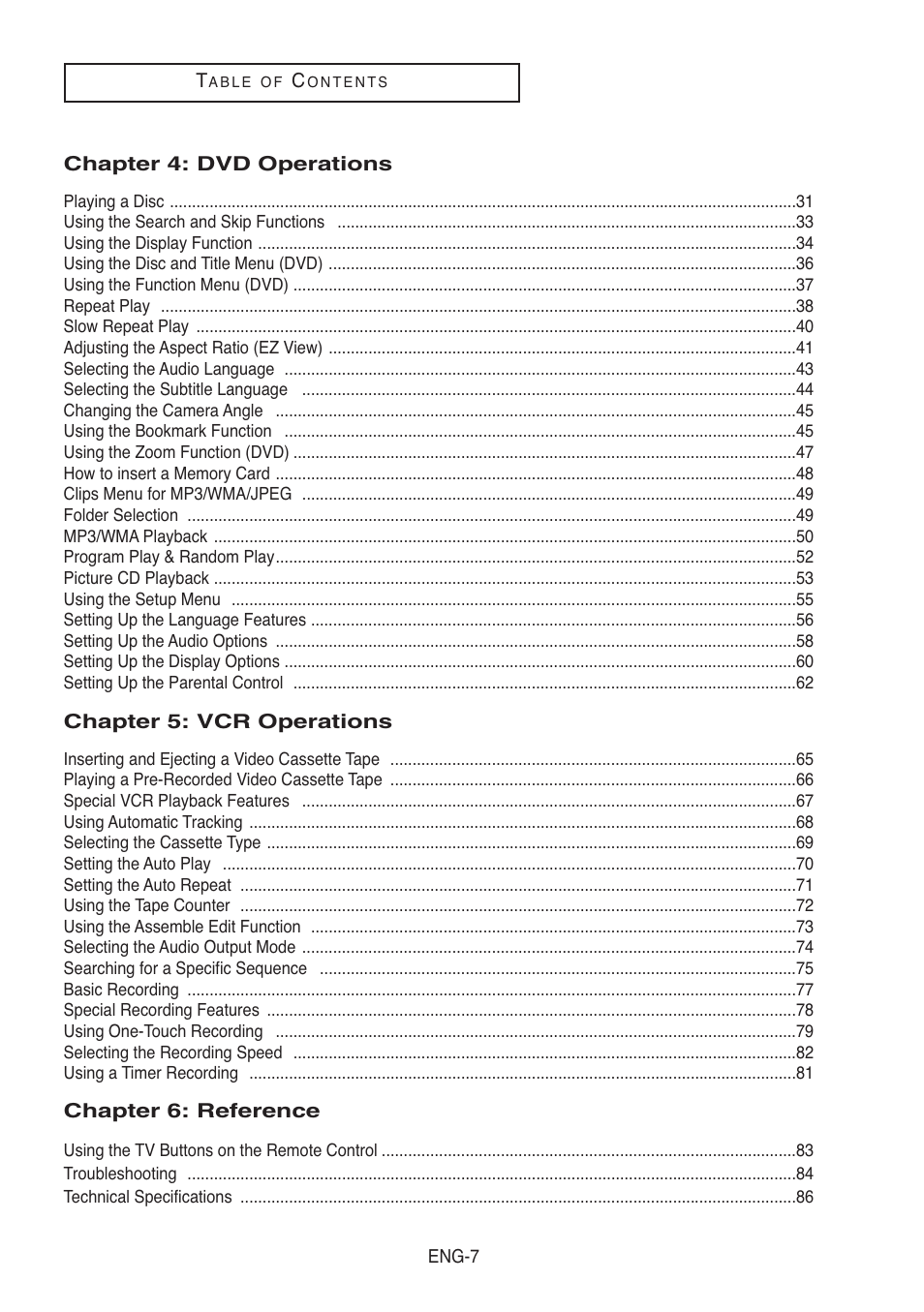 Samsung DVD-V8500-XAC User Manual | Page 7 / 88