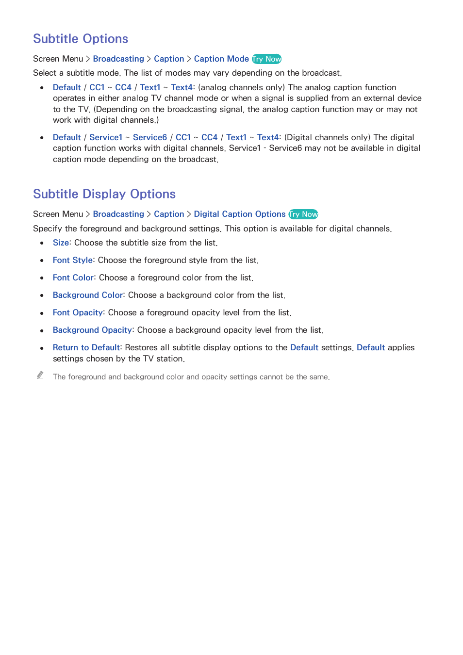 79 subtitle options, 79 subtitle display options, Subtitle options | Subtitle display options | Samsung KN55S9CAFXZA User Manual | Page 86 / 172