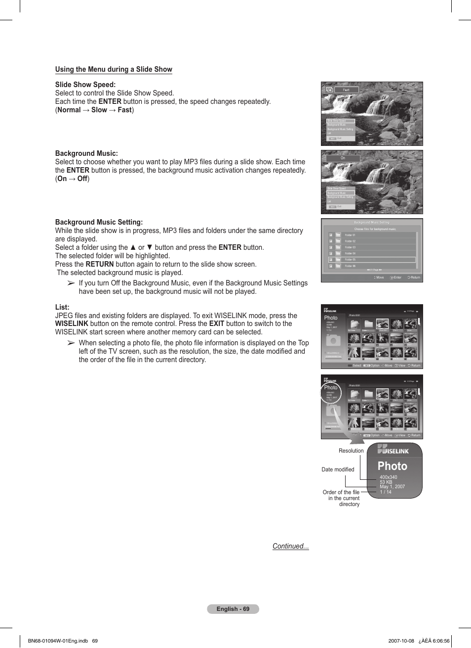 Photo | Samsung FPT5894WX-XAA User Manual | Page 69 / 80