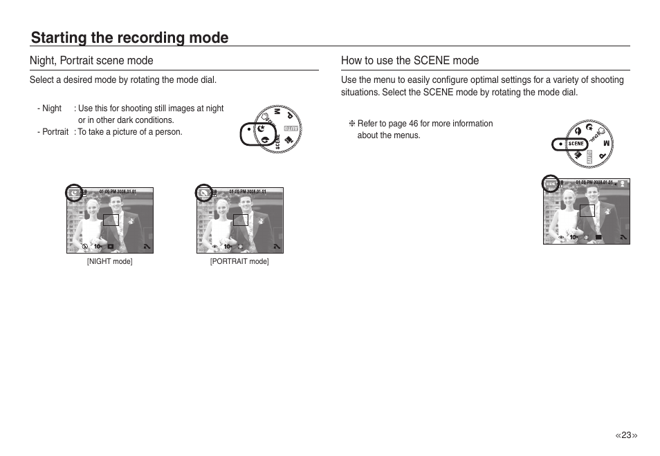 Starting the recording mode | Samsung EC-NV40ZSBA-US User Manual | Page 24 / 100