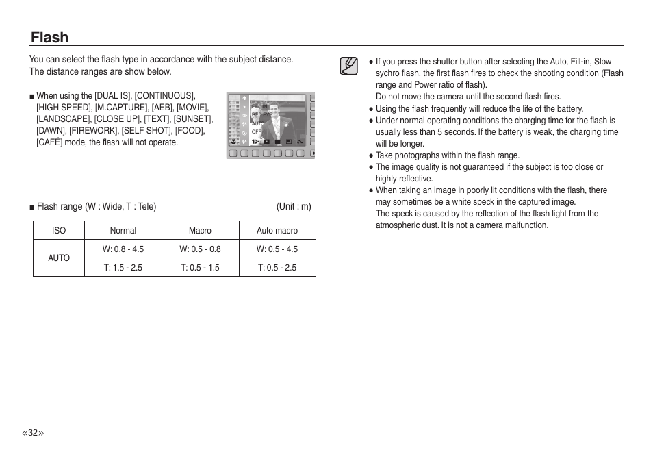 Flash | Samsung EC-NV40ZSBA-US User Manual | Page 33 / 100