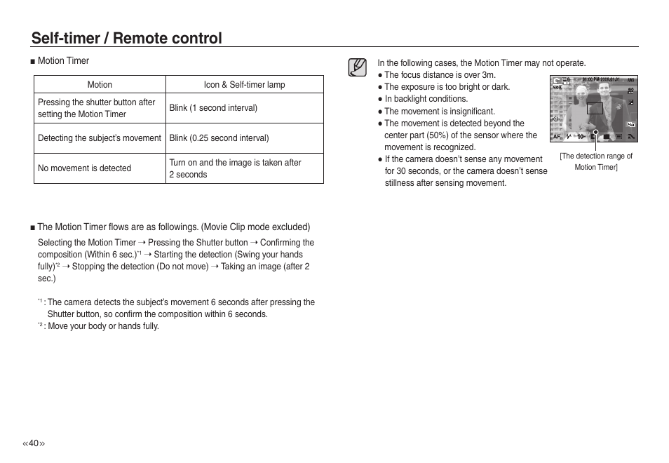 Self-timer / remote control | Samsung EC-NV40ZSBA-US User Manual | Page 41 / 100